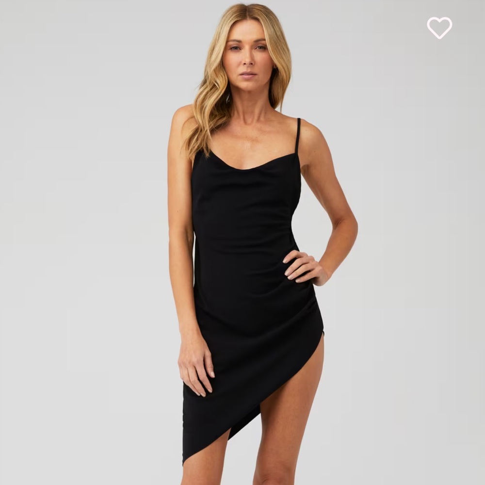 Amanda Uprichard Black Asymmetrical Dress